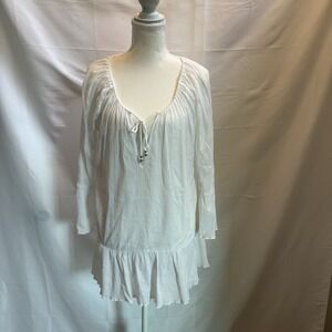 Ralph Lauren Polo Women's Medium Resort Beach Pool Swim Cover,  White